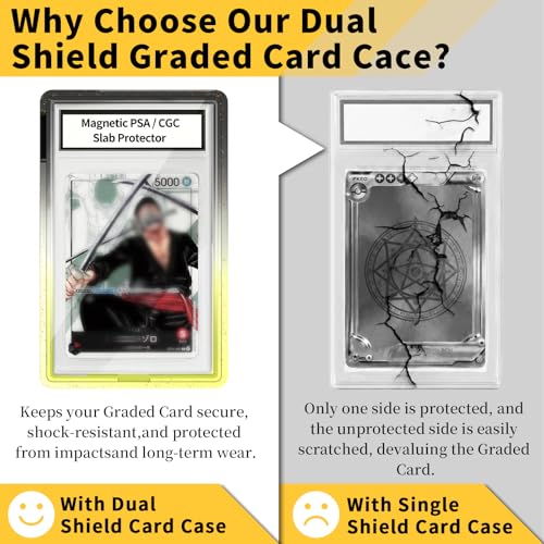 PSA CGC 35PT Slab Guard, Glitter TPU Frame & Tempered Glass, Black/Gold - color: Black-Gold Gradient