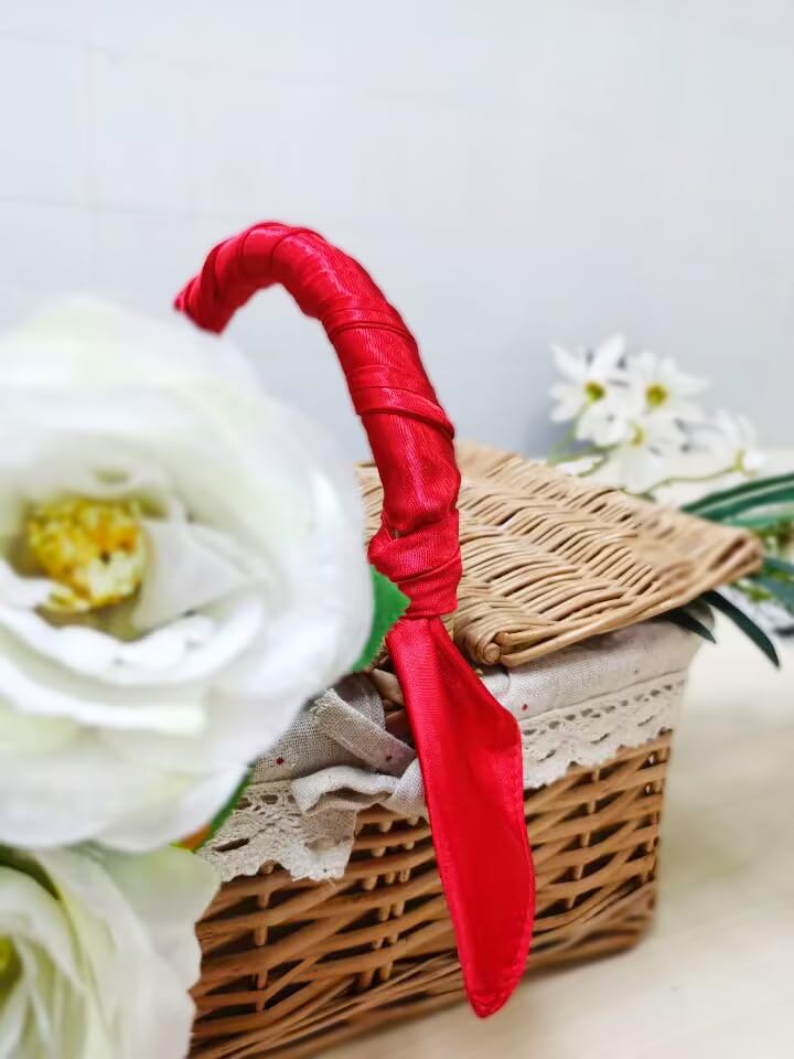 1 Piece of Square Satin Scarf Wrap Ribbon Neck Scarfs Halloween Retro Costume (23.62" x 23.62") - color: Red
