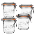 Le Parfait Super Terrine 750ml (24oz) Glass Canning Jar, Wire Bail Lid, 4PK - color: 750ml (Set/4)