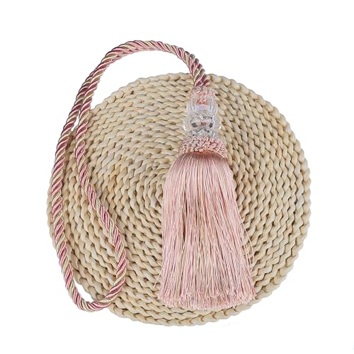 2 Pack Curtain Tiebacks with Tassel, Mix Pink - color: Mix Pink, size: 2