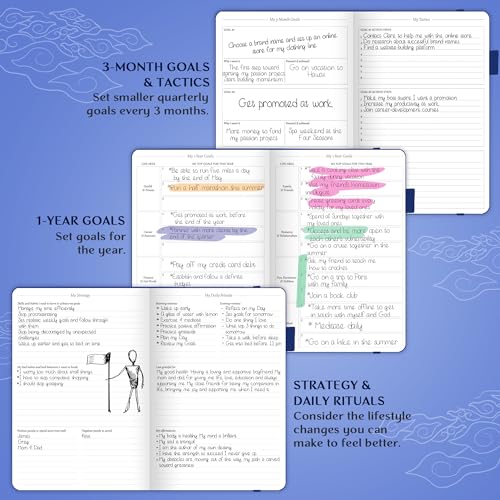 Legend Planner Undated, Weekly & Daily Goal Journal, A5 Royal Blue - color: Royal Blue Gold (Undated), size: A5 (5.5'' x 8.3'')