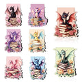 Wxiben 8 Pcs Dragon Flower Magnetic Bookmark Book Mark Page Clip - style: Flower Dragon