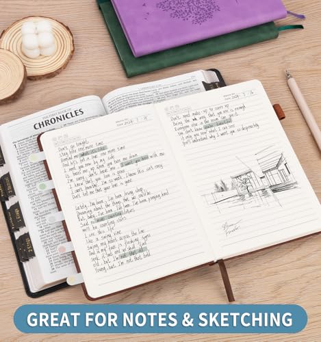 Lined Journal Notebook for Women Men, A5 Hardcover Leather Journals - color: A-Tree-Blue, size: 1 Pack-A5（5.8"×8.3"）