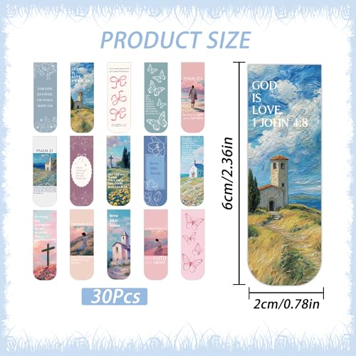 Christian Magnetic Bookmarks, Bible Verse Book Marks for Women - style: Aesthetic Christian