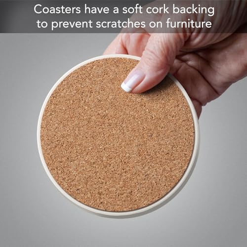 Thirstystone Victorian Lace 4 Pack Embossed Stone Coaster Set Manufactured in The USA Absorbent Classic