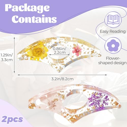 Thumb Book Page Holder 2PCS, Handmade Dried Flower Bookmark, Book Accessories for Reading Lovers, Unique Gifts for Book Lovers Teachers Students - color: Stylea 2pcs