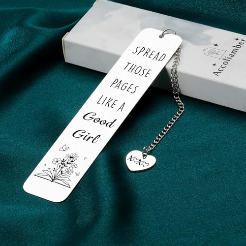Bookmarks for Women Dark Romance Bookmarks Smutty Book Lovers Gifts - color: Silver