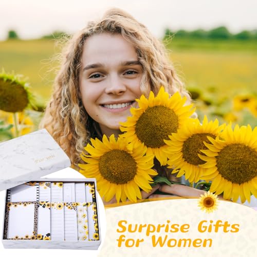 Gilprop 24 Pcs Sunflower Sticky Notes Gift, Cartoon Self Stick Notepads - style: Sunflower