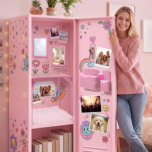 MotiMind Pink Bling Locker Accessories Kit for Teen Girls - color: Pink