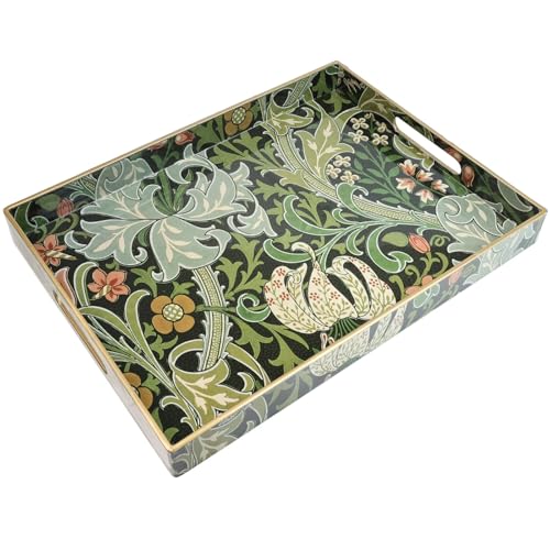 Spsyrine Plastic Serving Tray with Handles for Coffee Table, Golden Lily - color: Multi a