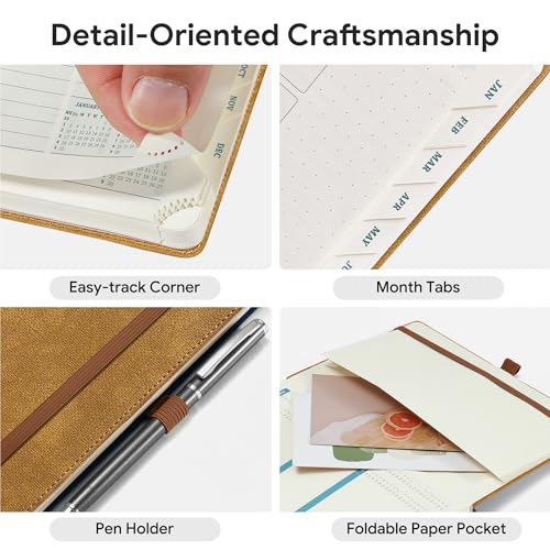 2026-2027 Weekly and Monthly Planner (Jul.2026–Dec.2027) - color: Caramel, size: Medium-8.5" x 6.5"