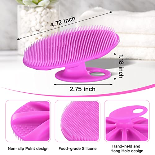 INNERNEED Silicone Body Cleansing Brush Exfoliating Scrubber, Purple - color: Purple