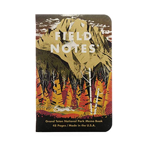 Field Notes: National Parks Series (Series D - Grand Teton, Arches, Sequoia) - Graph Paper Memo Book 3-Pack - 3.5 x 5.5 Inch - color: Series D - Grand Teton, Arches, Sequoia