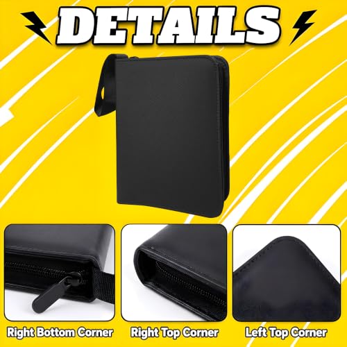 Card Binder, 9 Pocket 540 Card for Collectible Trading Card Albums - color: 540-BLACK-1