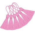20Pcs 4.3 Inch Silky Mini Craft Tassels for Earrings, Souvenir(Pink) - color: Pink