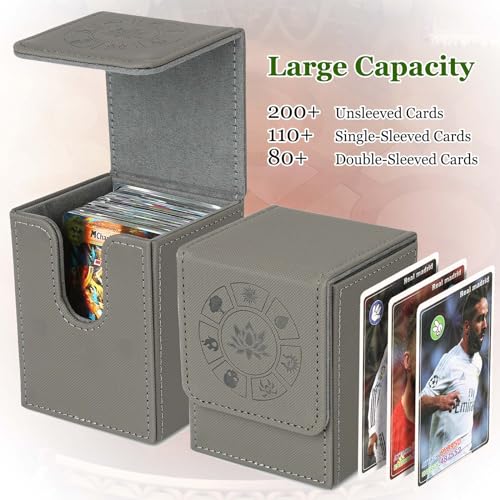 Arkeiliy MTG Deck Box 110+ Storage Sleeved Cards for Magic Commander - color: Grey III