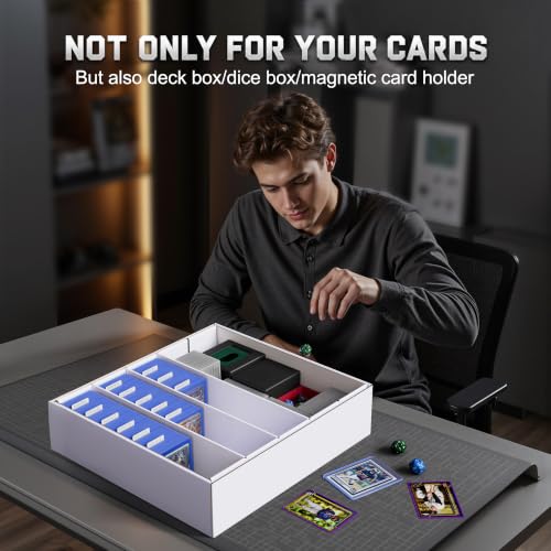 ZLCA 5 Row Trading Card Storage Box, 4000+ Standard Card 900+ Top Loader - color: Top Loader, size: 5 Row