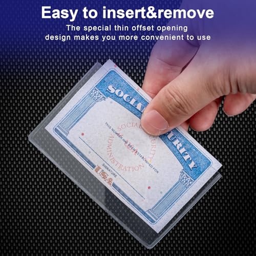 10 Pack Social Security Card Protector Medicare New Credit Card Holder,24 Mil Soft Clear Card for Waterproof SSN Card Protector，ID/Debit/Credit Card Covers Sleeve(10)