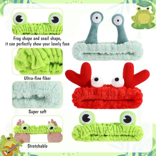 1 Pcs Red Crab Face Wash Headband Cute Soft Facial Makeup Hair Band Elastic Head Band Creative Hair Accessorie for Women Skincare Shower