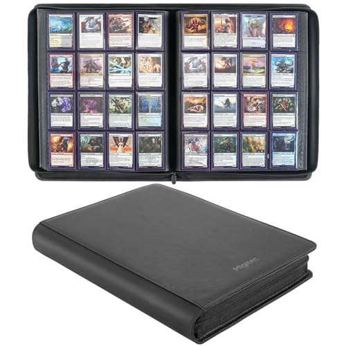 16-Pocket Zipper Binder for 1280 Trading Cards with 40 Side-Loading Pages - size: L