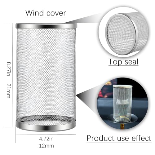 Portable Hookah Charcoal Basket with Coal Tongs - Metal Storage Container & Holder for Shisha Accessories (Wind Cover) - size: Wind Cover