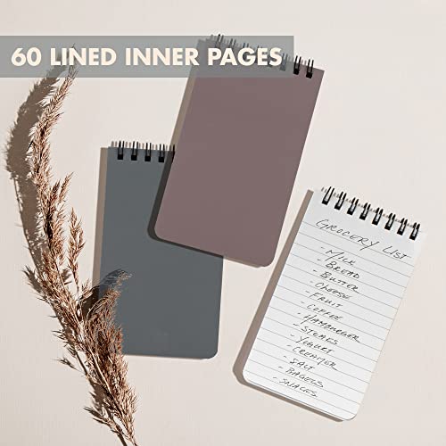 ZICOTO Aesthetic Pocket Notebooks Set Of 8 - Small 3x5 Spiral Notepads - color: Natural Earthy Tones