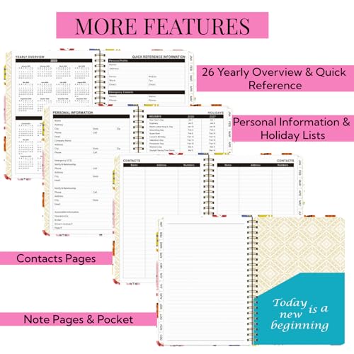 2026-2027 Academic Planner Weekly and Monthly, A5 Agenda July 26 - June 27 - color: Light Pink
