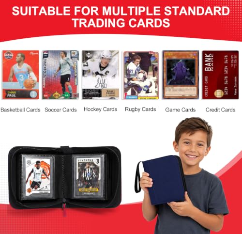 Mini 1 Pocket Top Loader Binder, Upgraded Widened Pages & Spine - color: Blue, size: 1