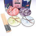 Porcelain Rice Bowl with Chopsticks Set of 4, 4.45'' Small Bowls - color: XH
