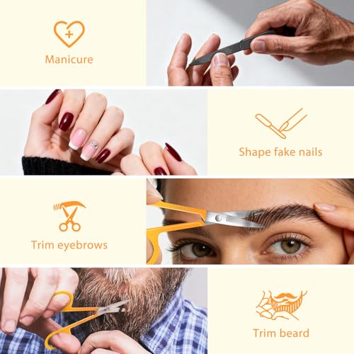 MORGLES Tweezers Set 9 Pcs Colorful Nail Clipper Kit with Case for Grooming - color: A-multicolored