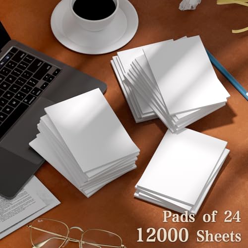 Notepads 4x6, 24 Pack Small Note Pads, Server Note Pads, Scratch Pads 4x6 - color: White- 24 Pack, size: 4x6