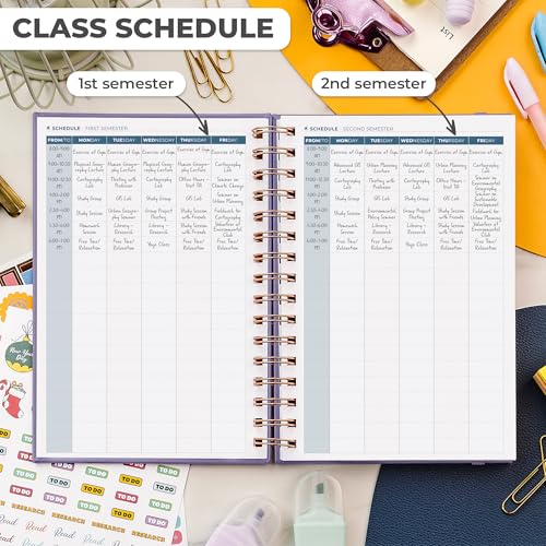 Clever Fox Academic Student Planner 2026-2027, School, College Lavender - color: Lavender