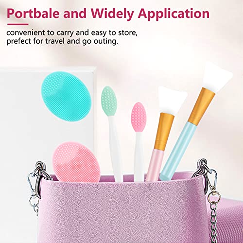 Yokilly Silicone Face Scrubber Kit: Exfoliator Blackhead Skin Care Tool - color: 6 Piece Kit