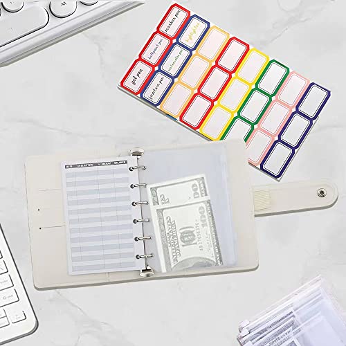 A7 Crocodile Budget Binder Cover - Mini Binder Wallet for Cash Saving, 6-Ring Planner Cover with Hidden Snap Buckle, Beige - color: Beige, size: A7