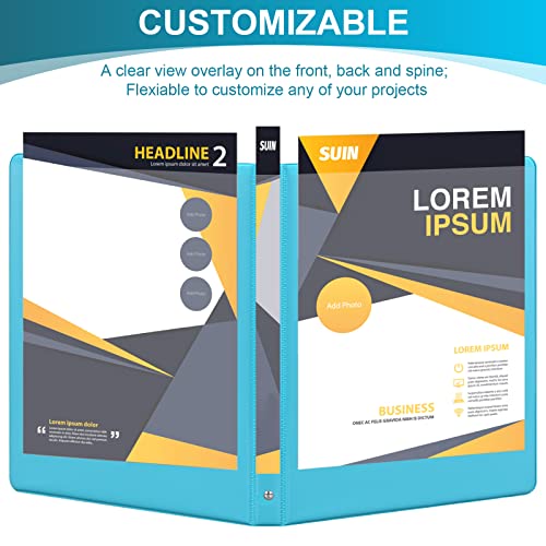 0.5-inch 3-Ring Binder with 2 Interior Pockets, 0.5'' Basic Binders Holds US Letter Size 8.5'' x 11''for Office/Home/Back to School, 12 Pack (Assorted 6 Colors) - color: White, size: 0.5-inch 6 Color Assorted (Pack of 2)