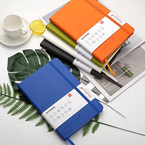 Lined Journal Notebooks with Pen Loop, Hardcover Notebook Journal for Work, 100Gsm Premium Thick Paper with Inner Pocket, Medium 5.7"x8.4", （Blue, Ruled） - color: Blue, size: 1 Pack