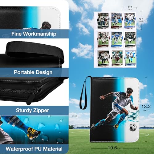 RONMONG Soccer Card Binder, 990 Pockets, Protective Trading Card Album - color: soccer-style 1, size: 990