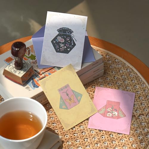 Monolike Day by Day Card, 103 Lucky Pouch - Mix 48 Mini Single cards, 24 envelopes Package - color: 103 Lucky Pouch