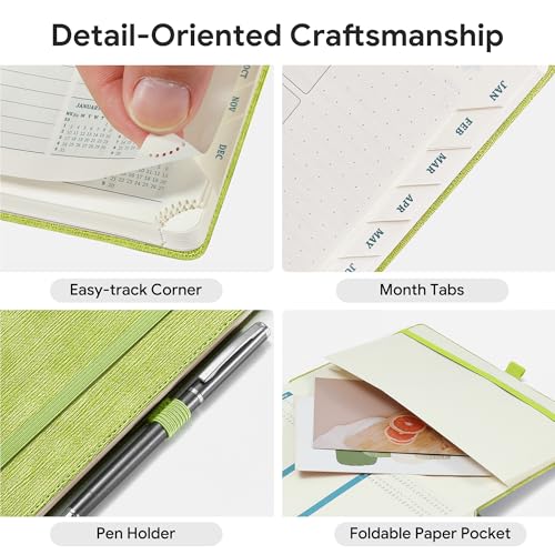 2026-2027 Weekly and Monthly Planner (Jul.2026–Dec.2027) - color: Apple Green, size: Medium-8.5" x 6.5"