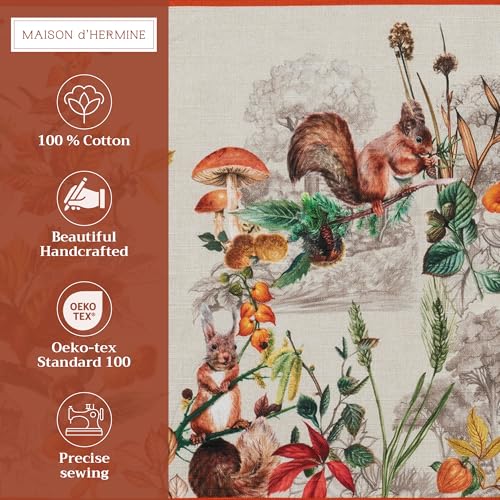 Maison d' Hermine Placemats Set of 4 Reusable 100% Cotton (13"x19") - color: 062 - Recolte, size: 13" X 19" (Pack of 4)