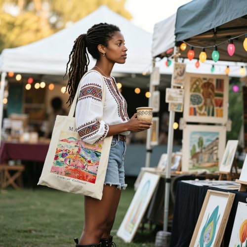 Art Canvas Tote Bag,Art Lovers Gifts,Aesthetic Tote Bag for Women. - color: Beige - Matisse 03