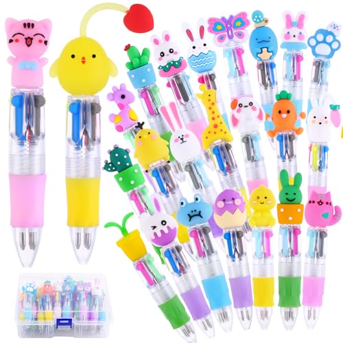 24PCS Easter Fun Pens Cute Bunny Egg Multicolor Gifts Pens Basket Stuffers - style: Easter-24pcs
