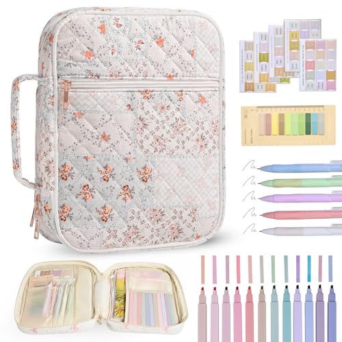 Bible Cover Case for Women Large Bible Cover Bag Quilted Bible Carrying Case for Girls Bible Study Supplies Accessories Christian Gifts for Women (Color Mosaic, Large) - color: Color Mosaic