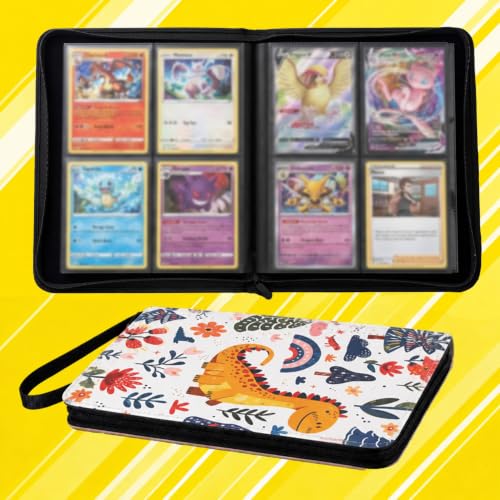 Card Binder, 4 Pocket 240 Card for Collectible Trading Card Albums - color: 240-Dragon-1
