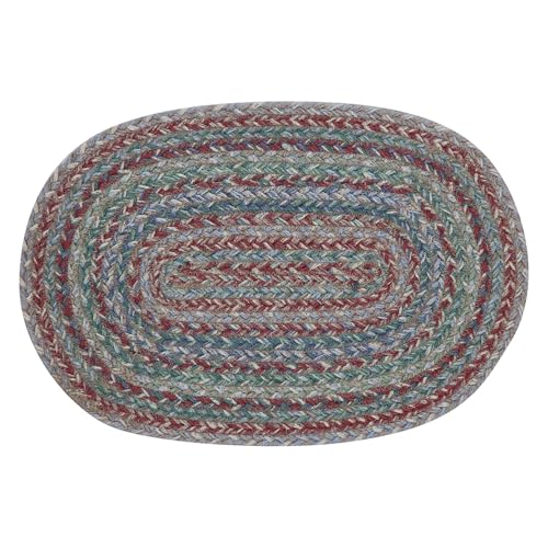 VHC Brands Multi Jute Oval Placemat 10x15, 2 Pack - color: Deep Olive, size: 10x15, 2 pack