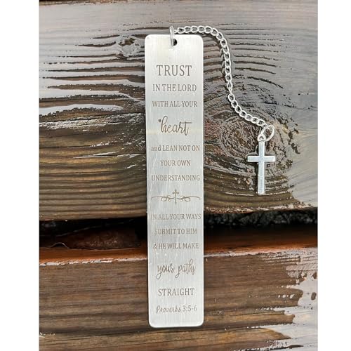Bible Bookmarks Book Markers, Metal Christian Bookmark Gift Accessories (Trust in the Lord) - style: Trust in the Lord