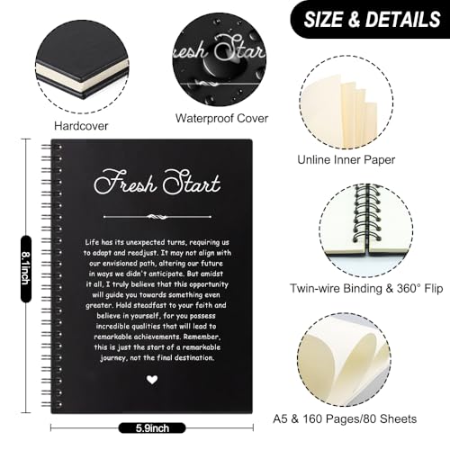 Fresh Start Spiral Notebook New Job Journal Gifts for Coworker