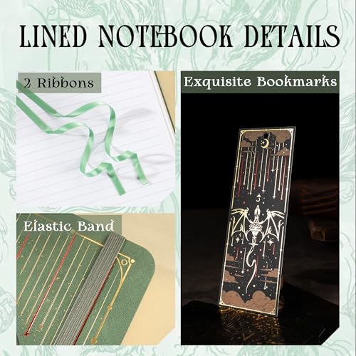 TIEFOSSI A5 Lined Journal for Women & Men, 100 GSM Thick Paper - color: Light Green, size: Lined