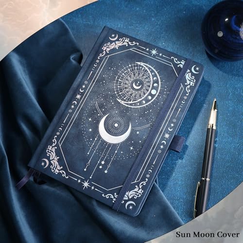 TIEFOSSI Line Journal Notebook for Women Men, 316 Pages,8.3x5.8 IN - color: Navy, size: Line