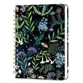 Lined Spiral Journal Notebook for Work A5, 160 Pages, Green Leaf Starry Sky - color: Green Leaf Starry Sky